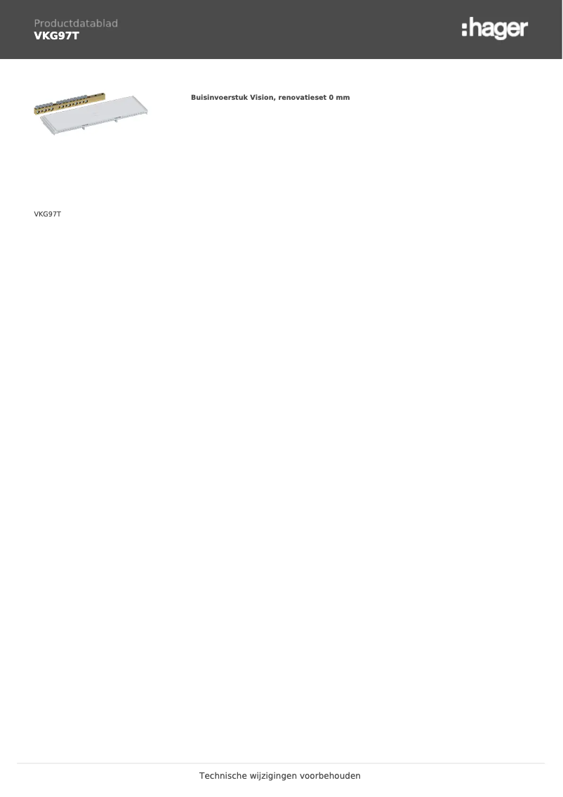 Image de la première page du manuel de l'appareil Vision VKG97T