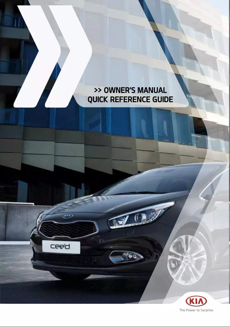 Page 1 de la notice Manuel utilisateur Kia Pro Cee'd (2015)
