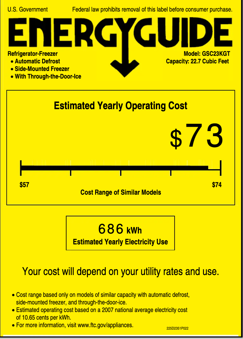 Image de la première page du manuel de l'appareil GSC23KGTBB