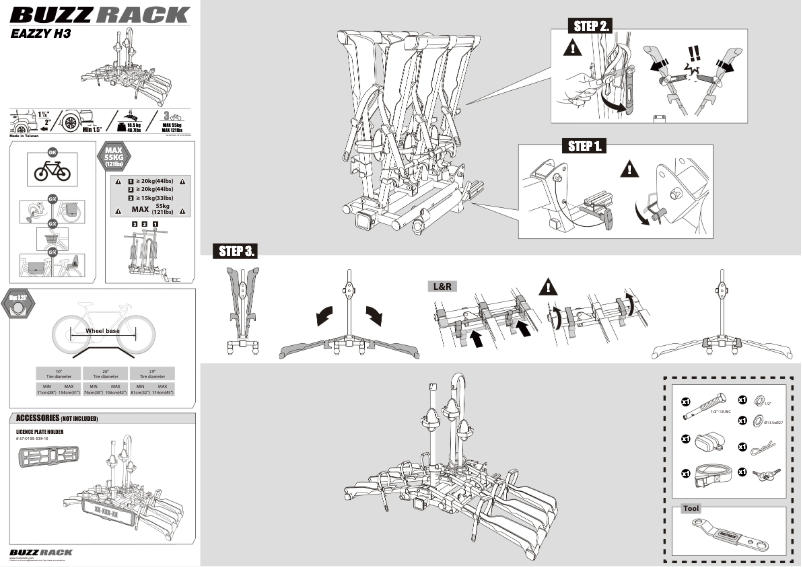 Page 1 de la notice Manuel utilisateur Buzz Rack Eazzy H3