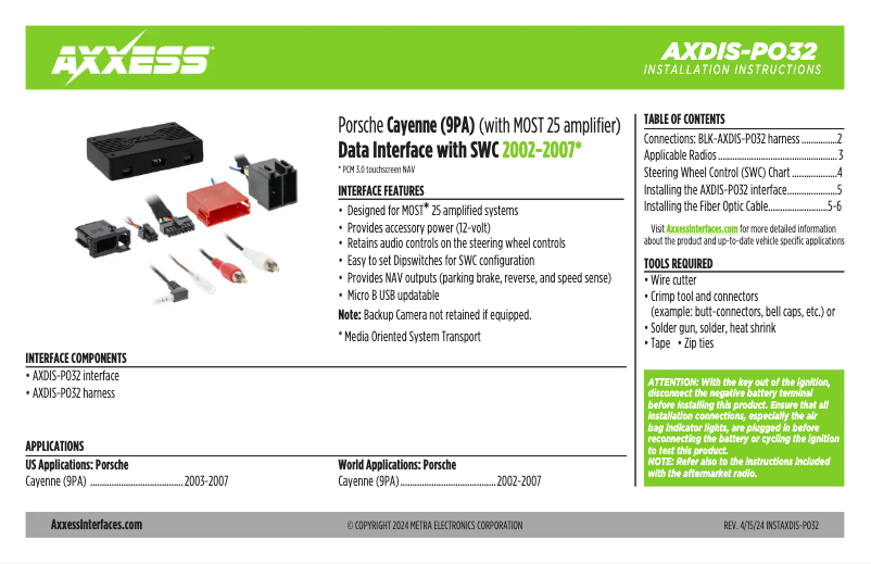 Page 1 de la notice Manuel utilisateur AXESS AXDIS-PO32