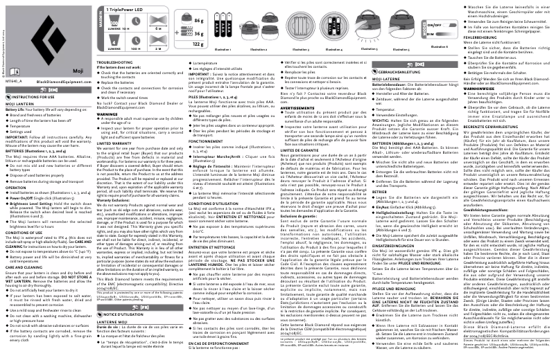 Página 1 del manual Manual de usuario Black Diamond Moji Color