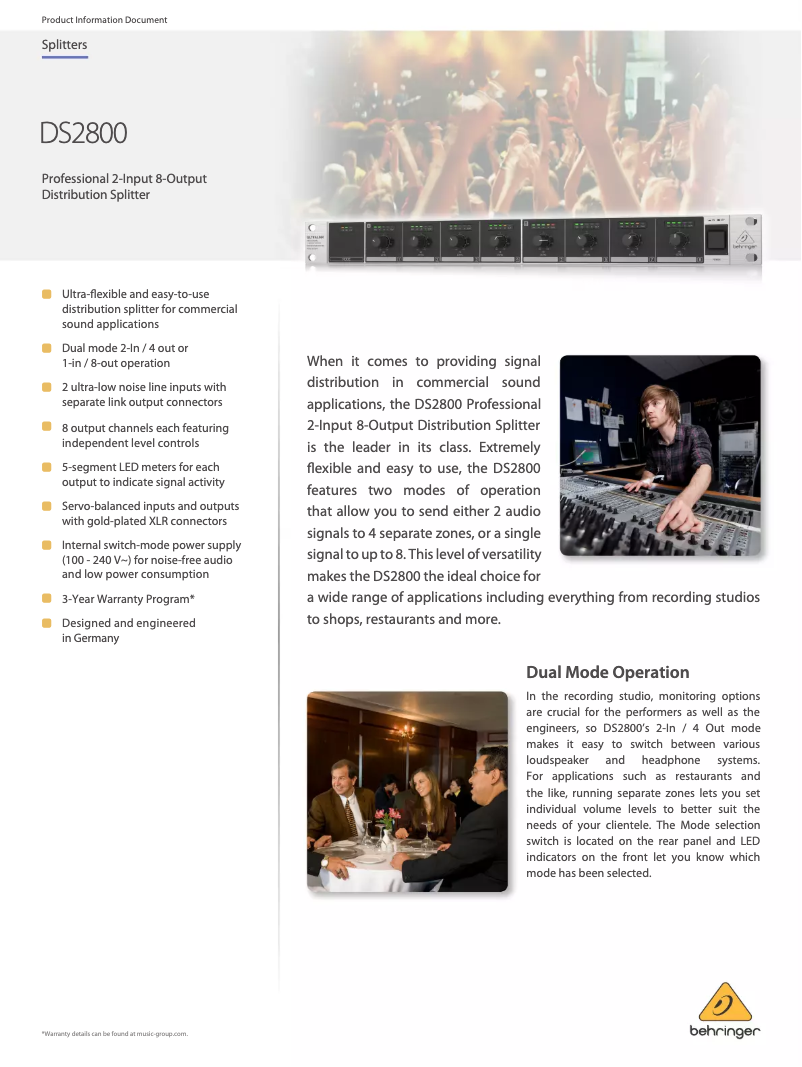 Image de la première page du manuel de l'appareil Ultralink DS2800