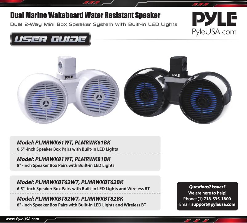 Page n°1 - Manuel utilisateur Pyle PLMRWKBT82BK