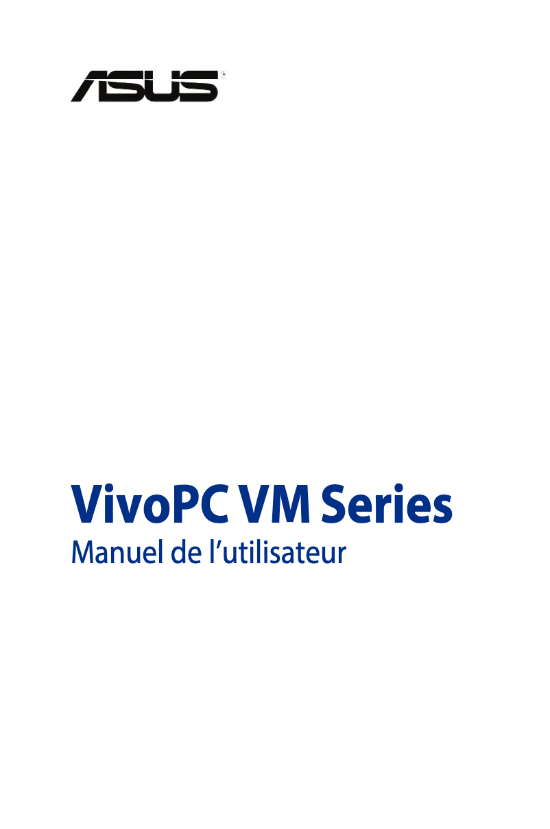 Page n°1 - Manuel utilisateur Asus VivoPC VM60