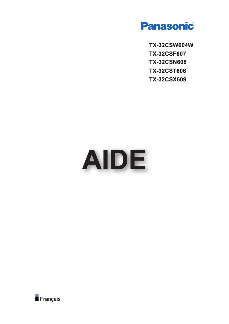 Página 1 del manual Manual de usuario Panasonic Viera TX-32CSX609