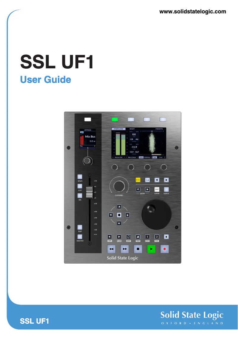 Page 1 de la notice Manuel utilisateur Solid State Logic SSL UF1