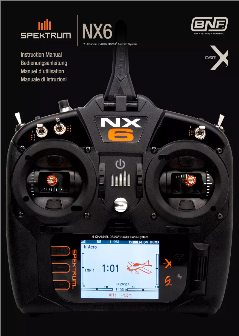 Page n°1 - Manuel utilisateur Spektrum NX6