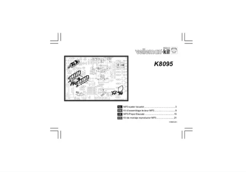 Page 1 de la notice Manuel utilisateur Velleman K8095