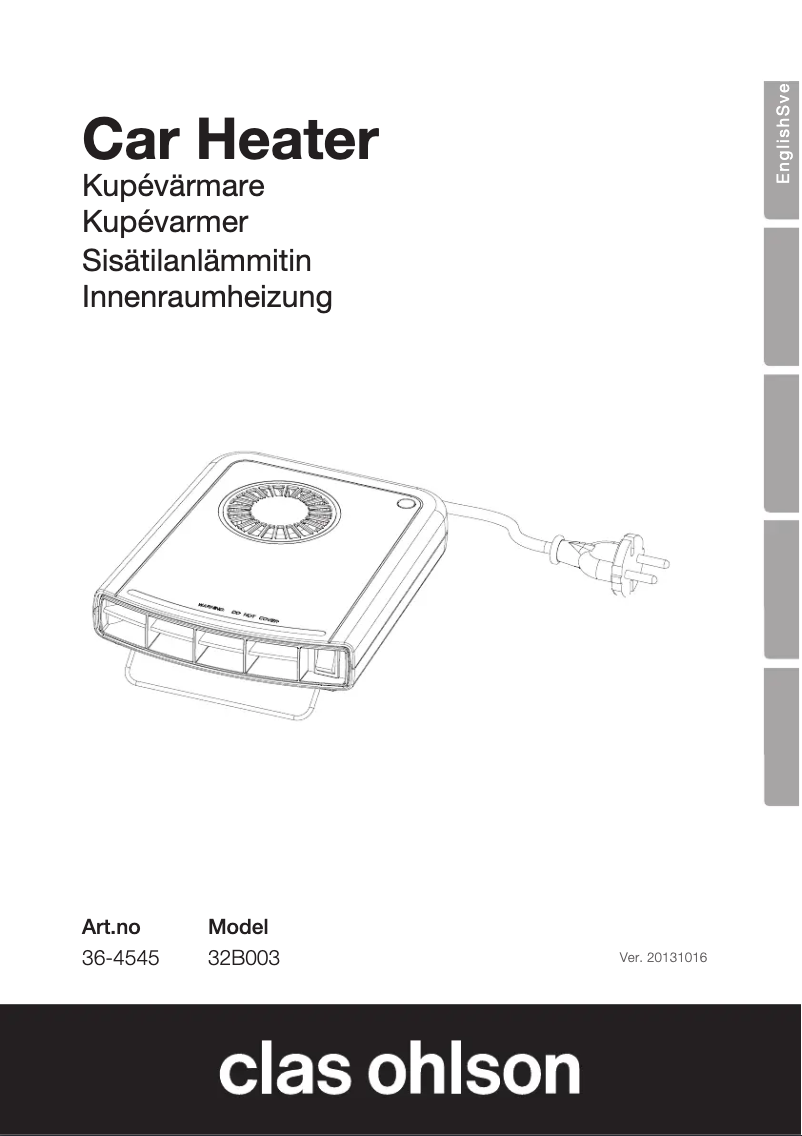 Page n°1 - Manuel utilisateur Cotech 32B003