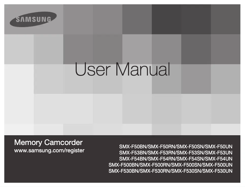 Page n°1 - Manuel utilisateur Samsung SMX-F530