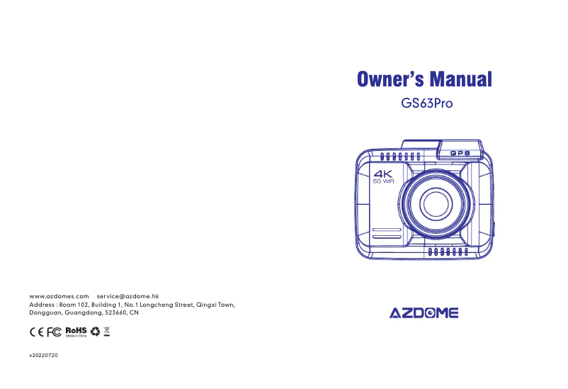 Page 1 de la notice Manuel utilisateur AZDome PG02