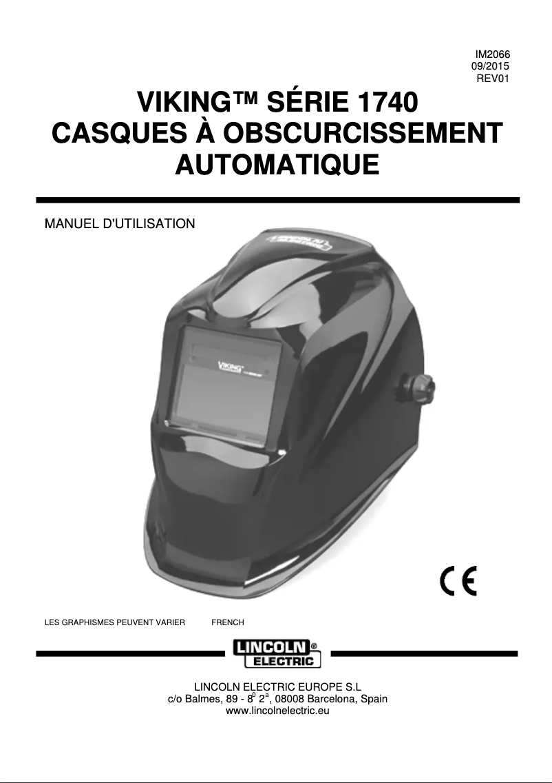 Página 1 del manual Manual de usuario Lincoln Electric Viking 1740