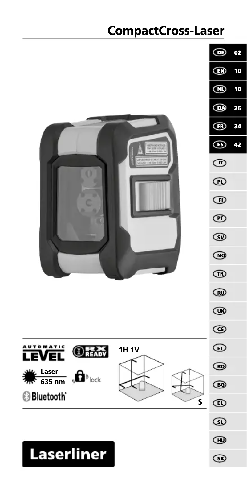 Page 1 de la notice Manuel utilisateur Laserliner CompactCross-Laser Plus