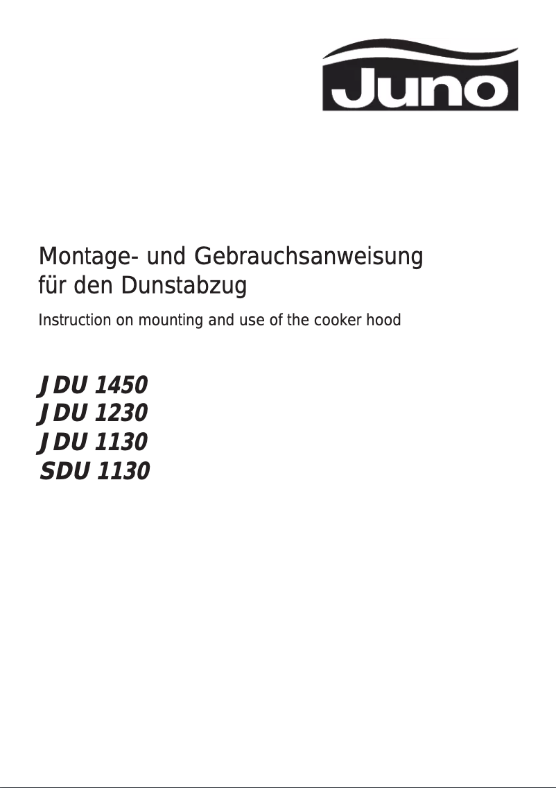 Page 1 de la notice Manuel utilisateur Juno JDU1230S