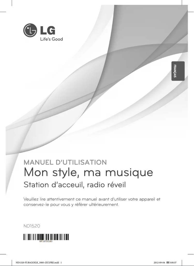 Image de la première page du manuel de l'appareil ND1520