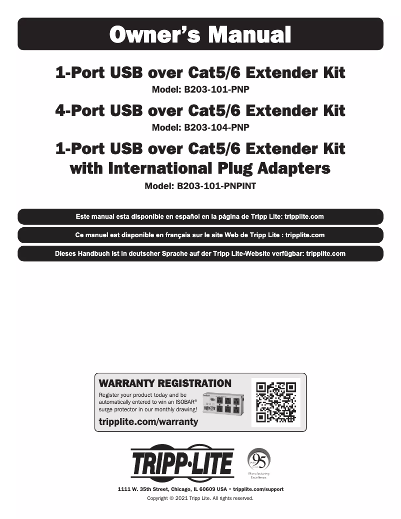 Image de la première page du manuel de l'appareil B203-101-PNP