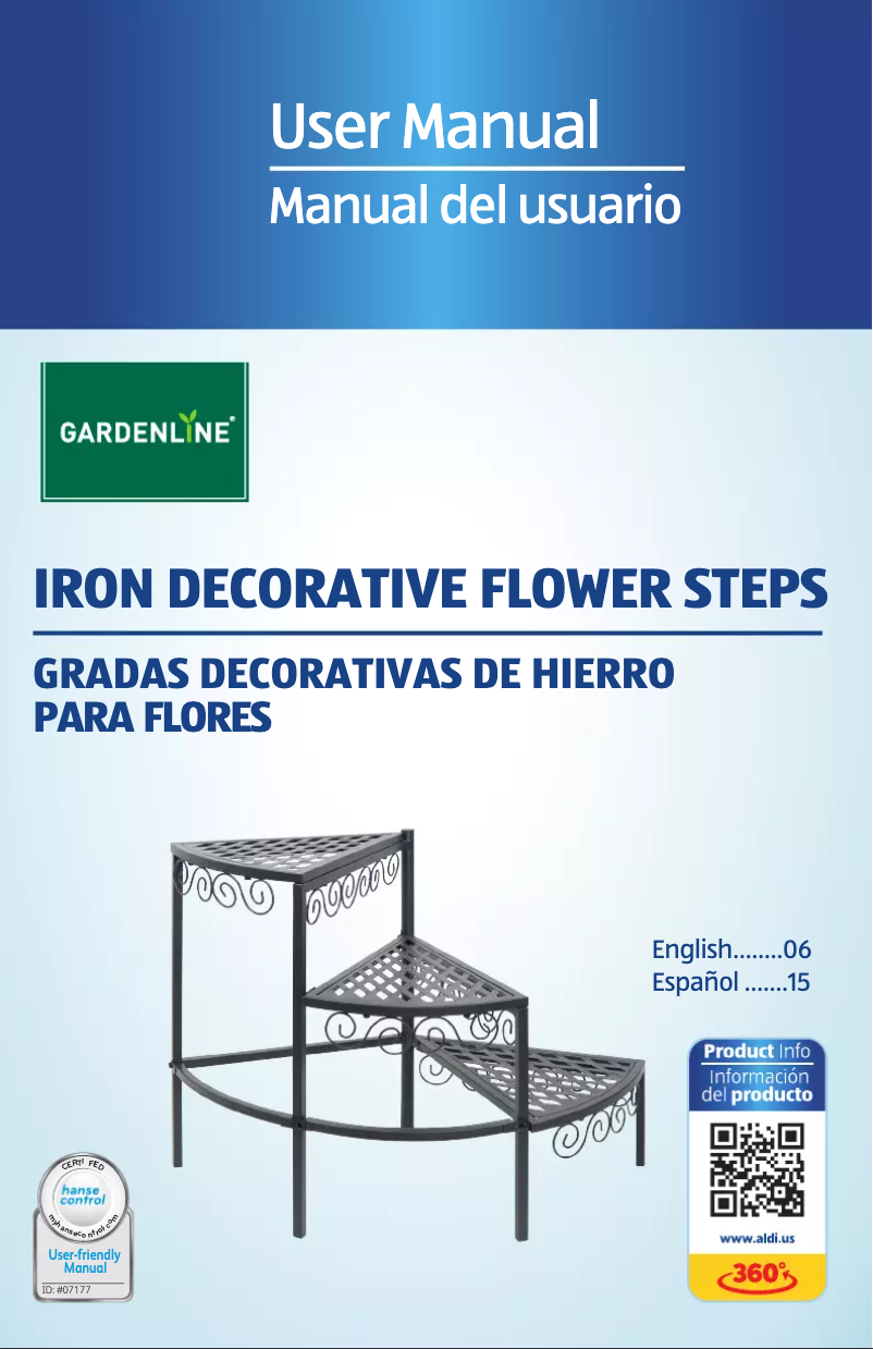 Page n°1 - Manuel utilisateur Gardenline Whirling Decorative Flower Steps 94229