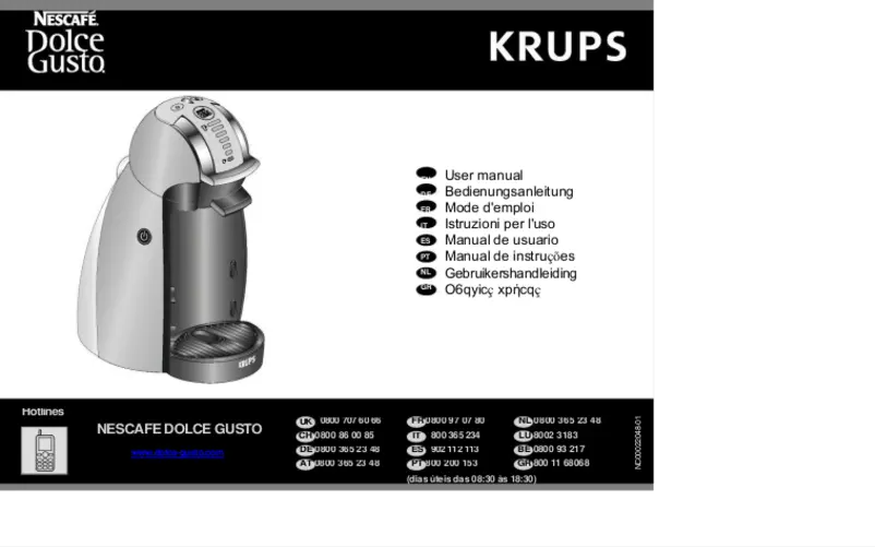 Page n°1 - Manuel utilisateur Krups Nescafe Dolce Gusto YY1785FD