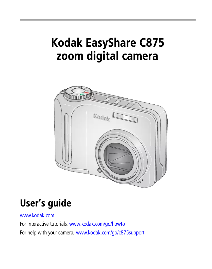 Page 1 de la notice Manuel utilisateur Kodak EasyShare C875