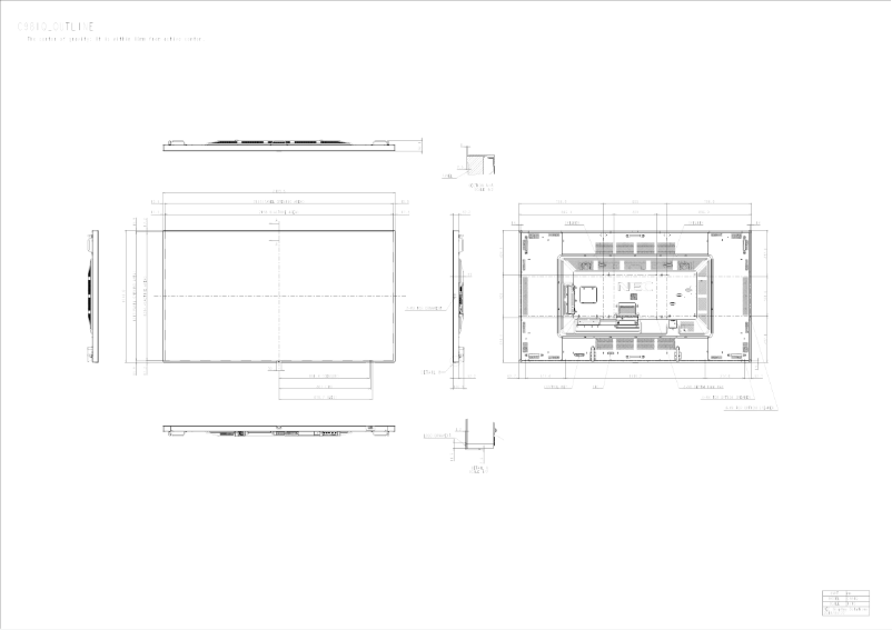 Page n°1 - Dessin technique NEC MultiSync C981Q