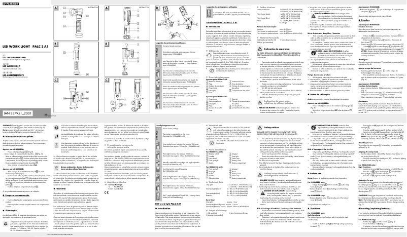 Page 1 de la notice Manuel utilisateur Parkside PALC 3 A1