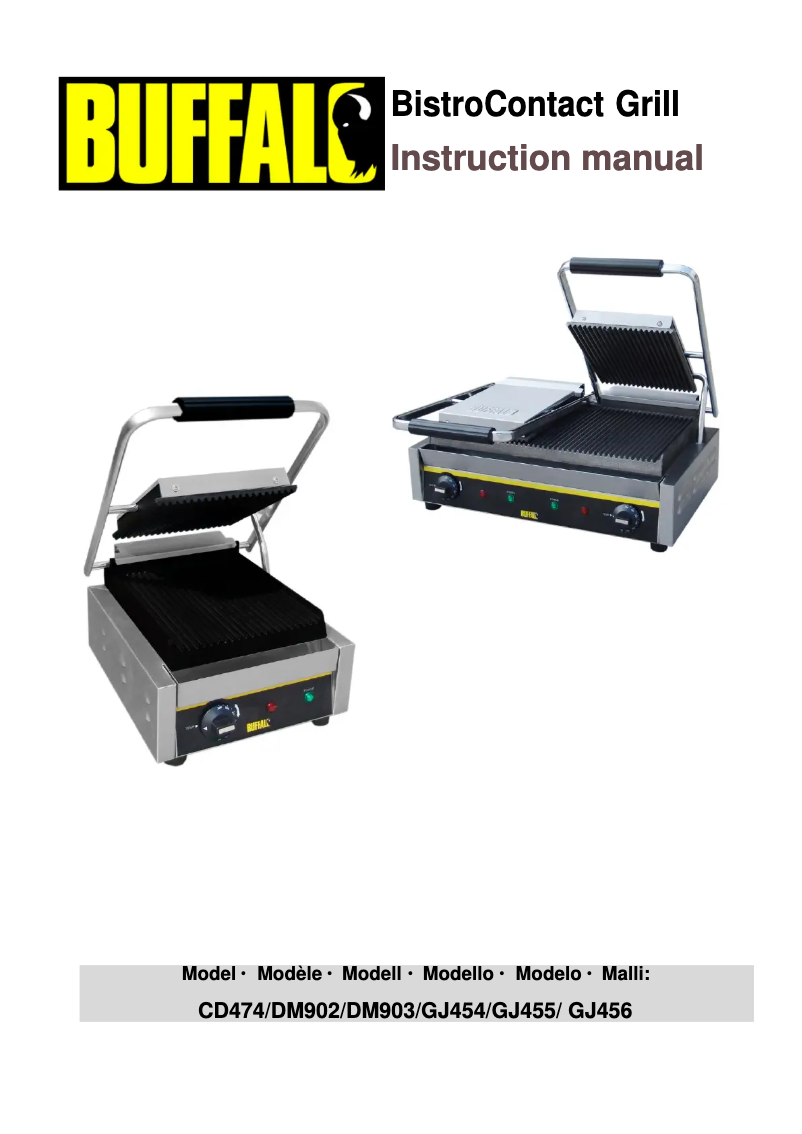 Page n°1 - Manuel utilisateur Buffalo GJ454