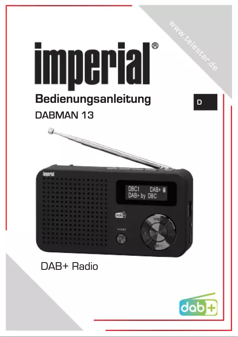 Page 1 de la notice Manuel utilisateur Imperial Dabman 13