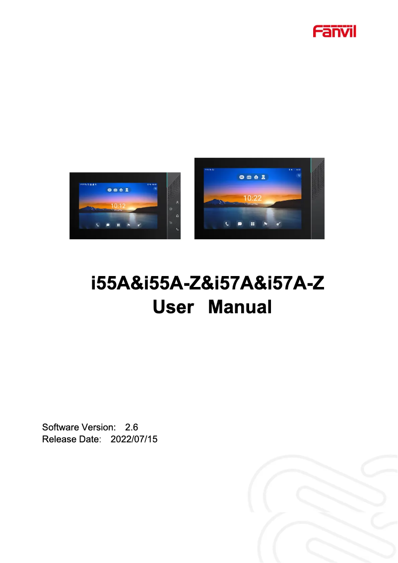 Page 1 de la notice Manuel utilisateur Fanvil i57A