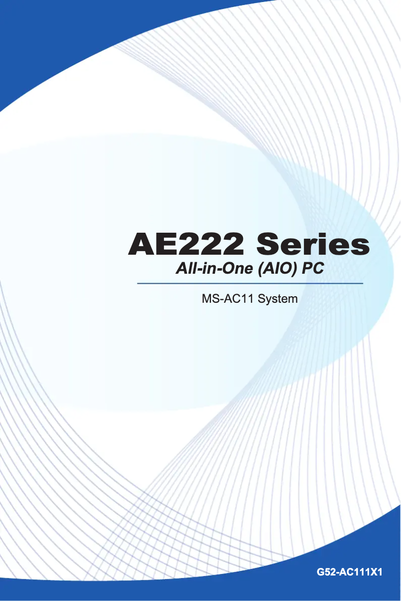 Page 1 de la notice Manuel utilisateur MSI Wind Top AE222-283XEU