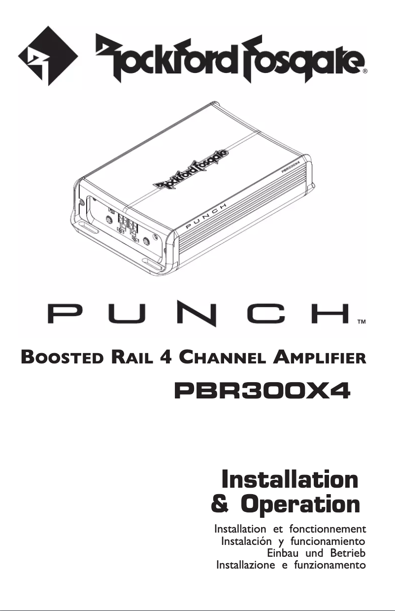 Image de la première page du manuel de l'appareil Punch PBR300X4