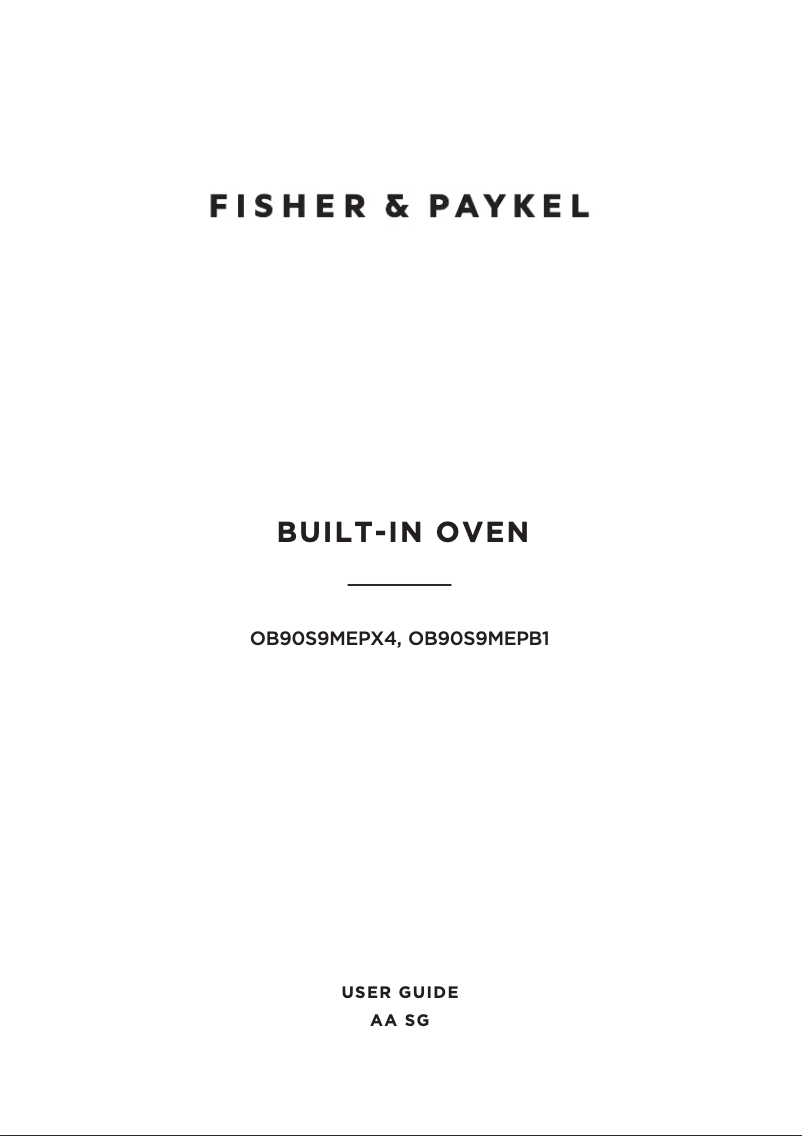 Page n°1 - Manuel utilisateur Fisher & Paykel OB90S9MEPX4