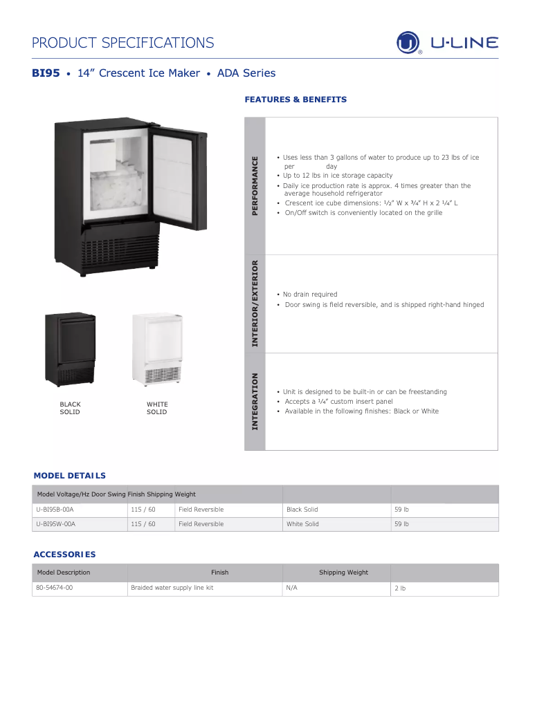 Image de la première page du manuel de l'appareil U-BI95B-00
