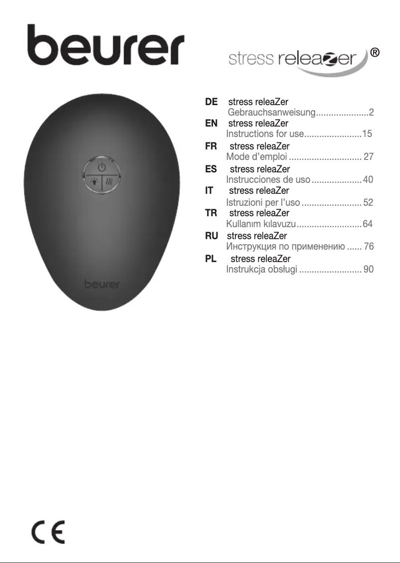 Page 1 de la notice Manuel utilisateur Beurer Stress releaZer