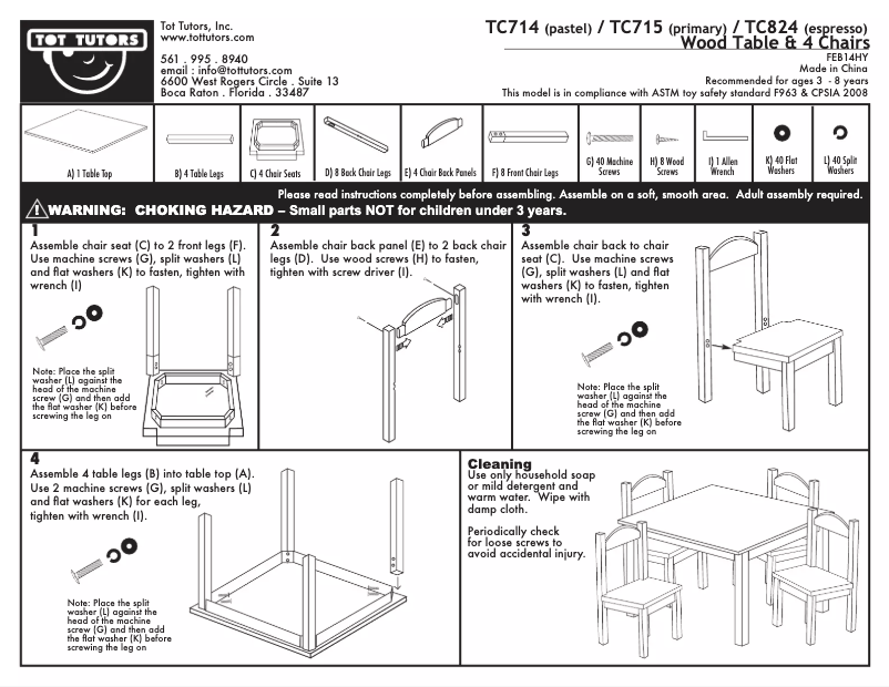 Image de la première page du manuel de l'appareil TC727