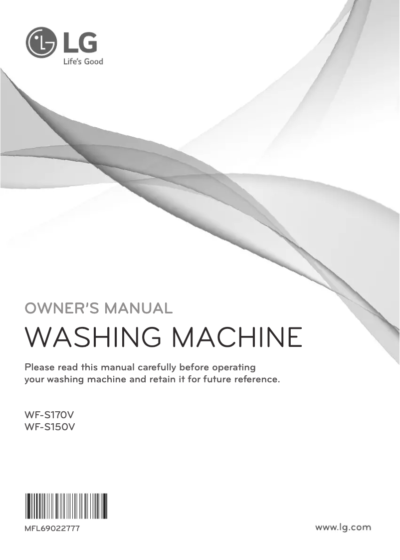 Página 1 del manual Manual de usuario LG WF-S170V