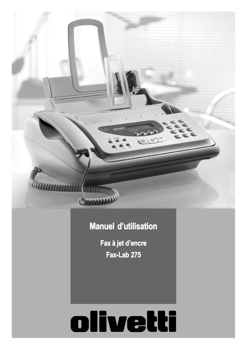 Page n°1 - Manuel utilisateur Olivetti Fax-Lab 275