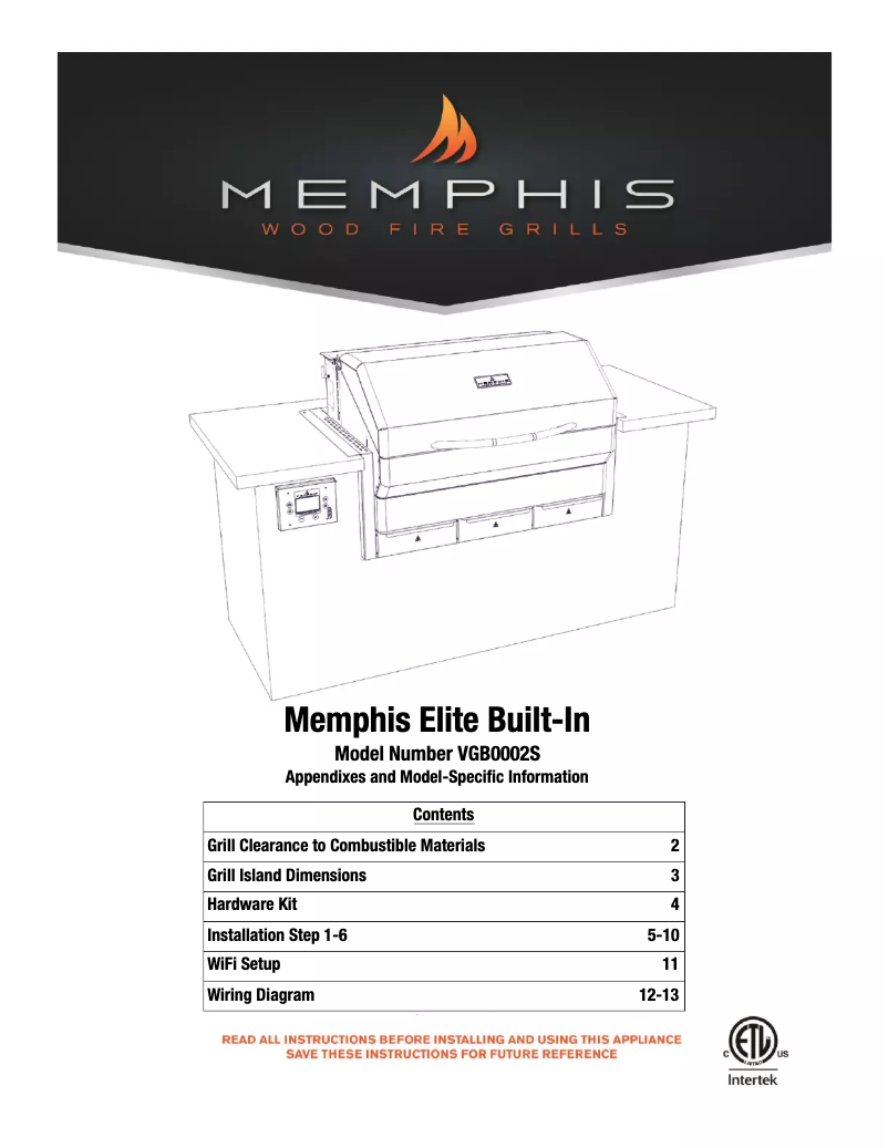 Page 1 de la notice Manuel utilisateur Memphis VGB0002S