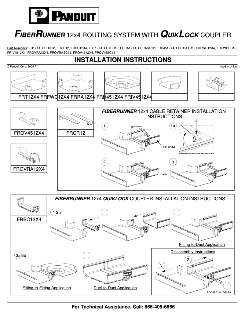 Page n°1 - Manuel utilisateur Panduit FRRA12X4YL