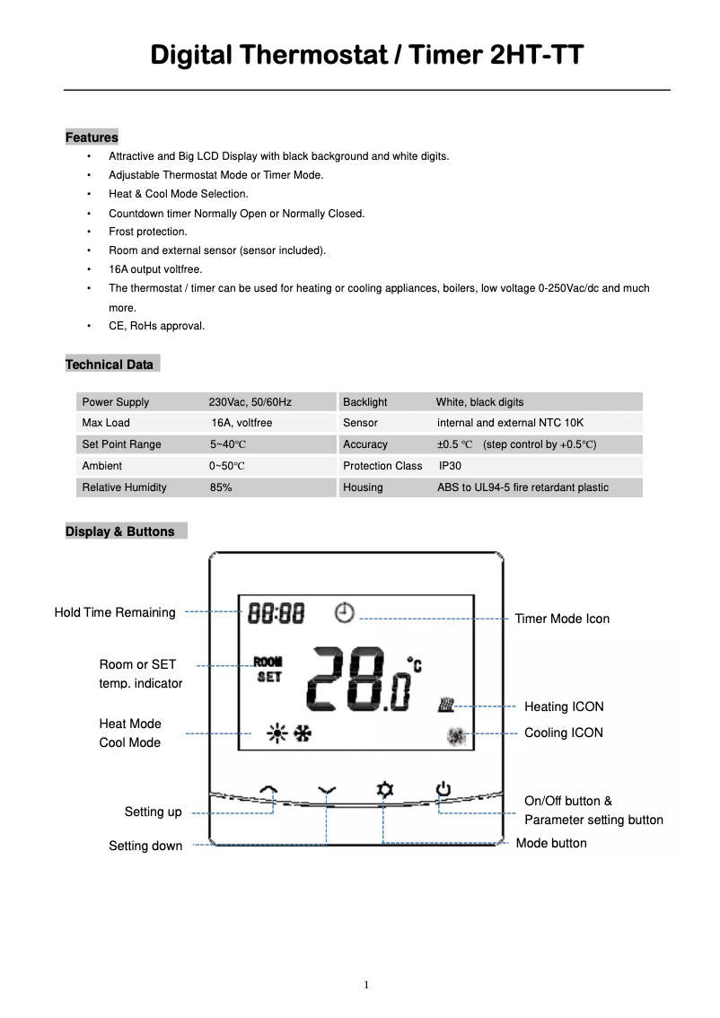 Image de la première page du manuel de l'appareil 2HT-TT