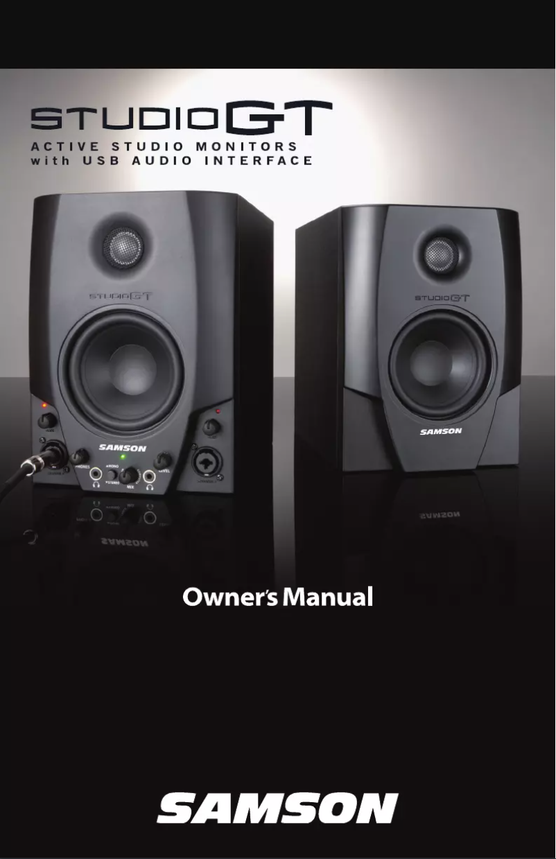 Image de la première page du manuel de l'appareil Studio GT
