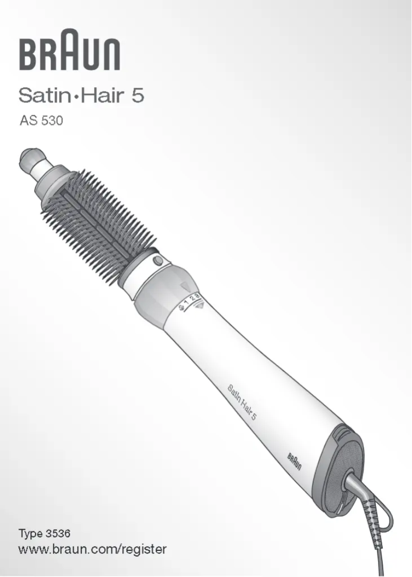 Page 1 de la notice Manuel utilisateur Braun AS 530 Satin Hair 5