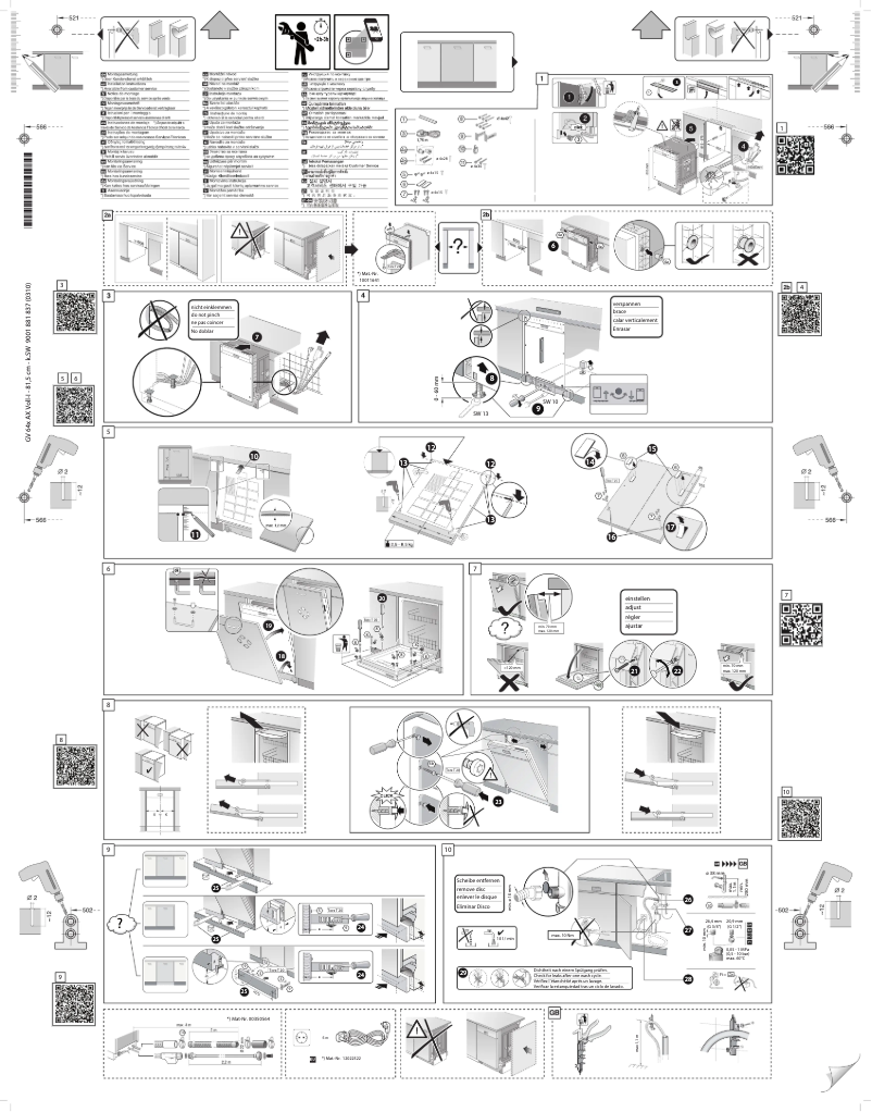 Page n°1 - Manuel utilisateur Bosch SMV4EUX00D