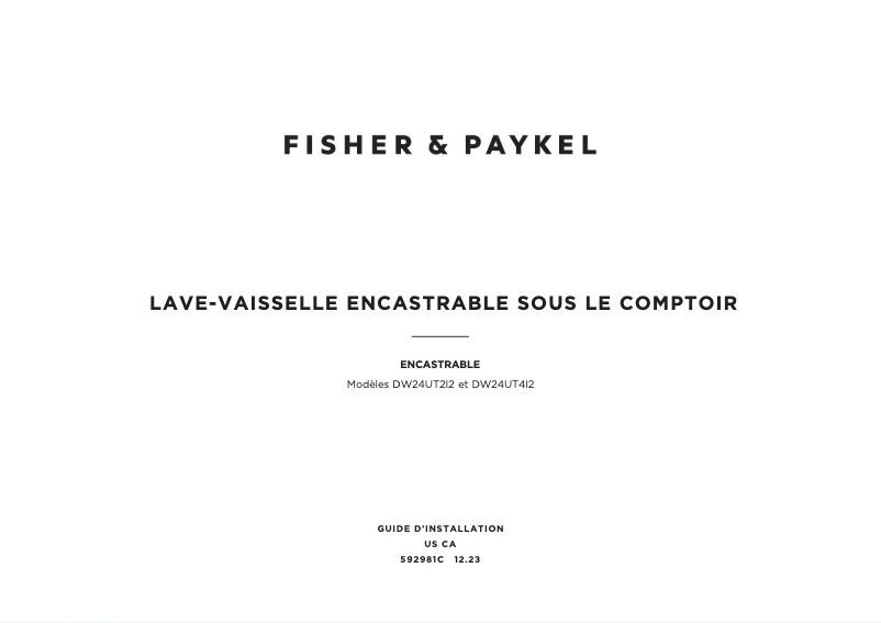 Image de la première page du manuel de l'appareil DW24UT2I2