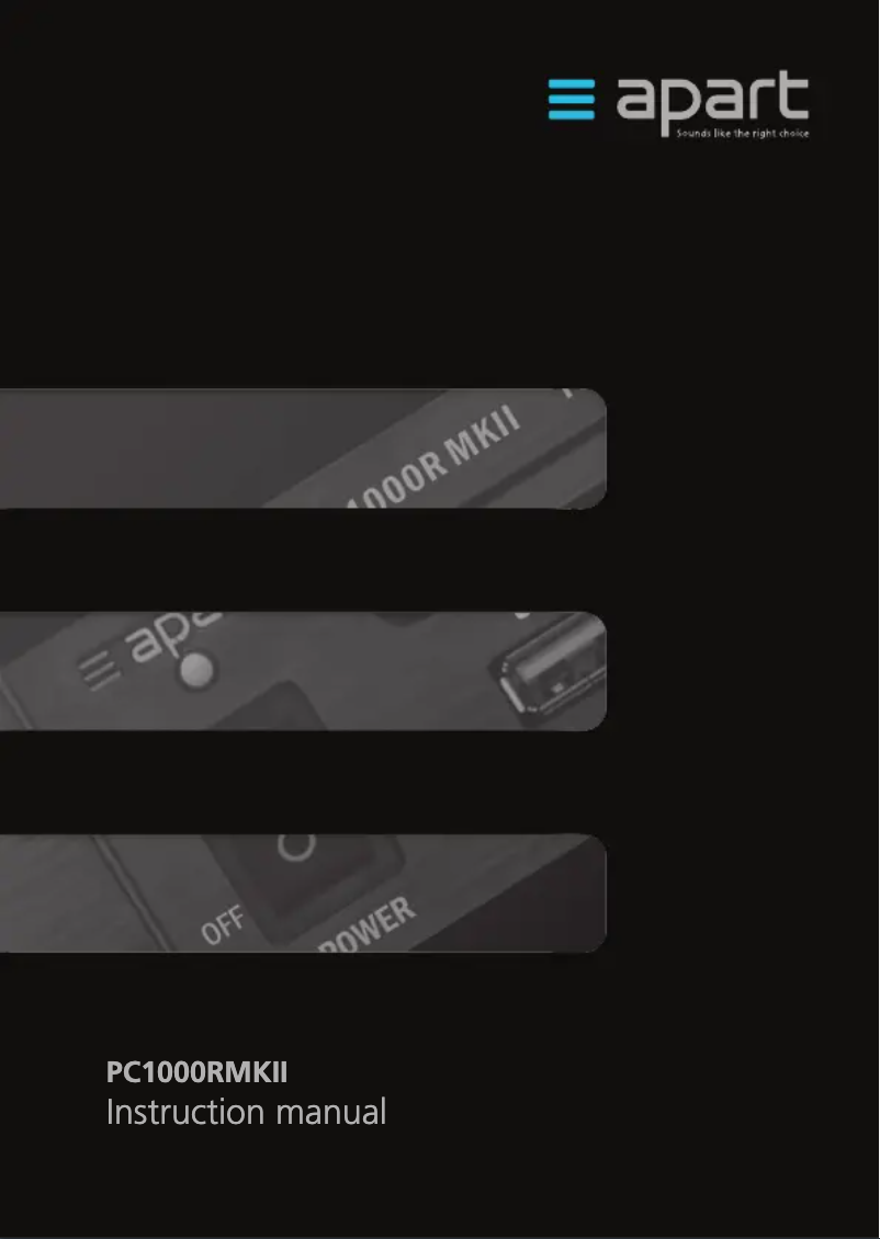 Image de la première page du manuel de l'appareil PC1000RMKII