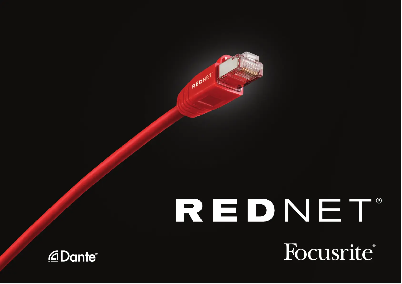 Image de la première page du manuel de l'appareil RedNet PCIeR