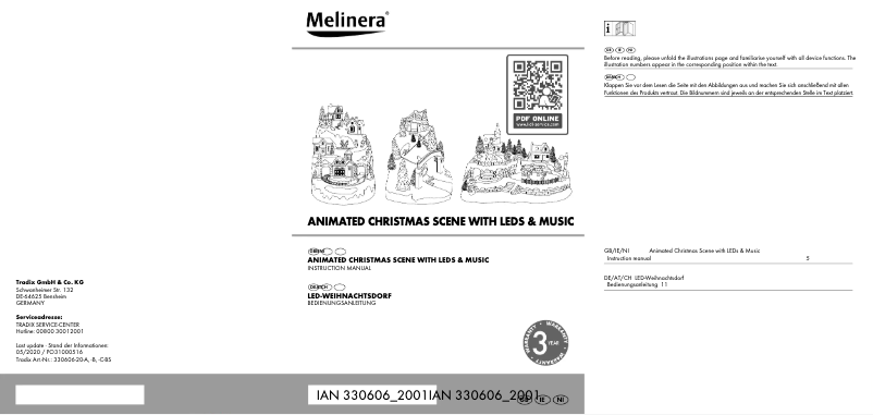 Page 1 de la notice Manuel utilisateur Melinera IAN 330606