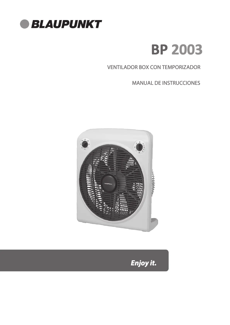 Image de la première page du manuel de l'appareil BP2003