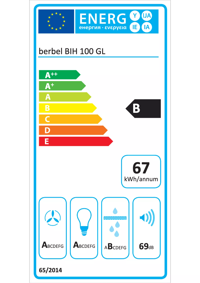 Page 1 de la notice Manuel utilisateur Berbel BIH 100 GL