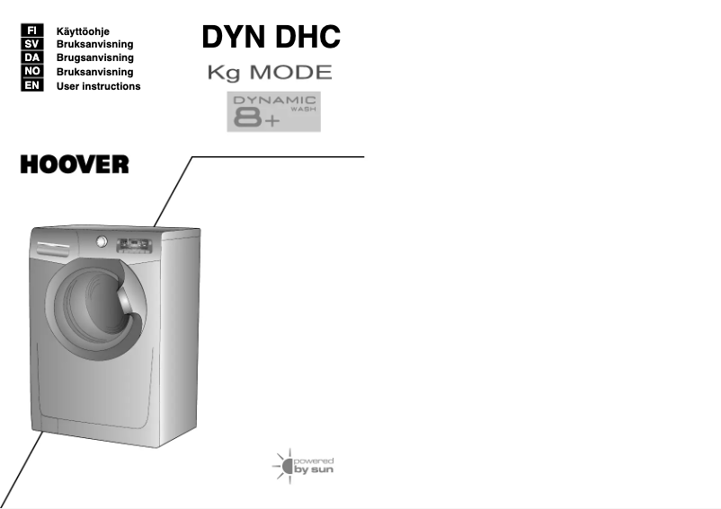 Page n°1 - Manuel utilisateur Hoover DYN 8144DHC/L-S